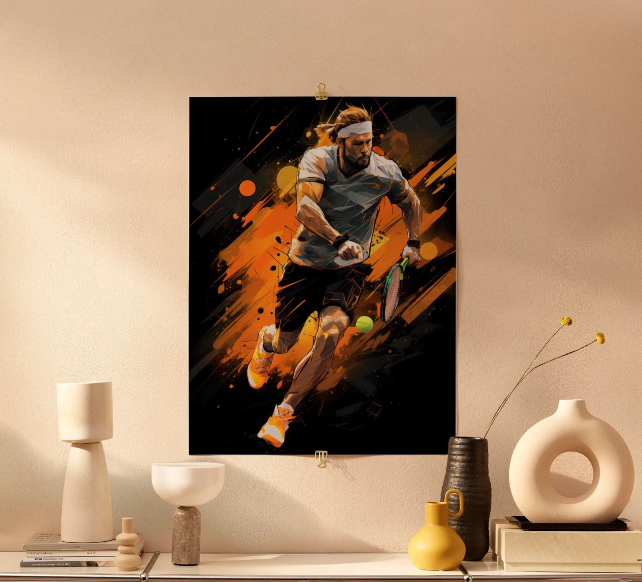 Tenis Orange 2 poster by Mateo