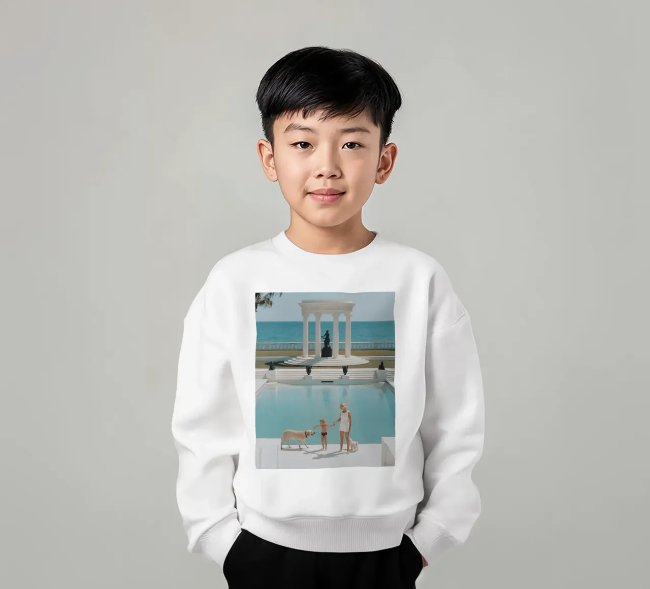 Poolside Retro Print, Slim Aarons Photograph, High Society kids sweatshirt by TheTravelClub