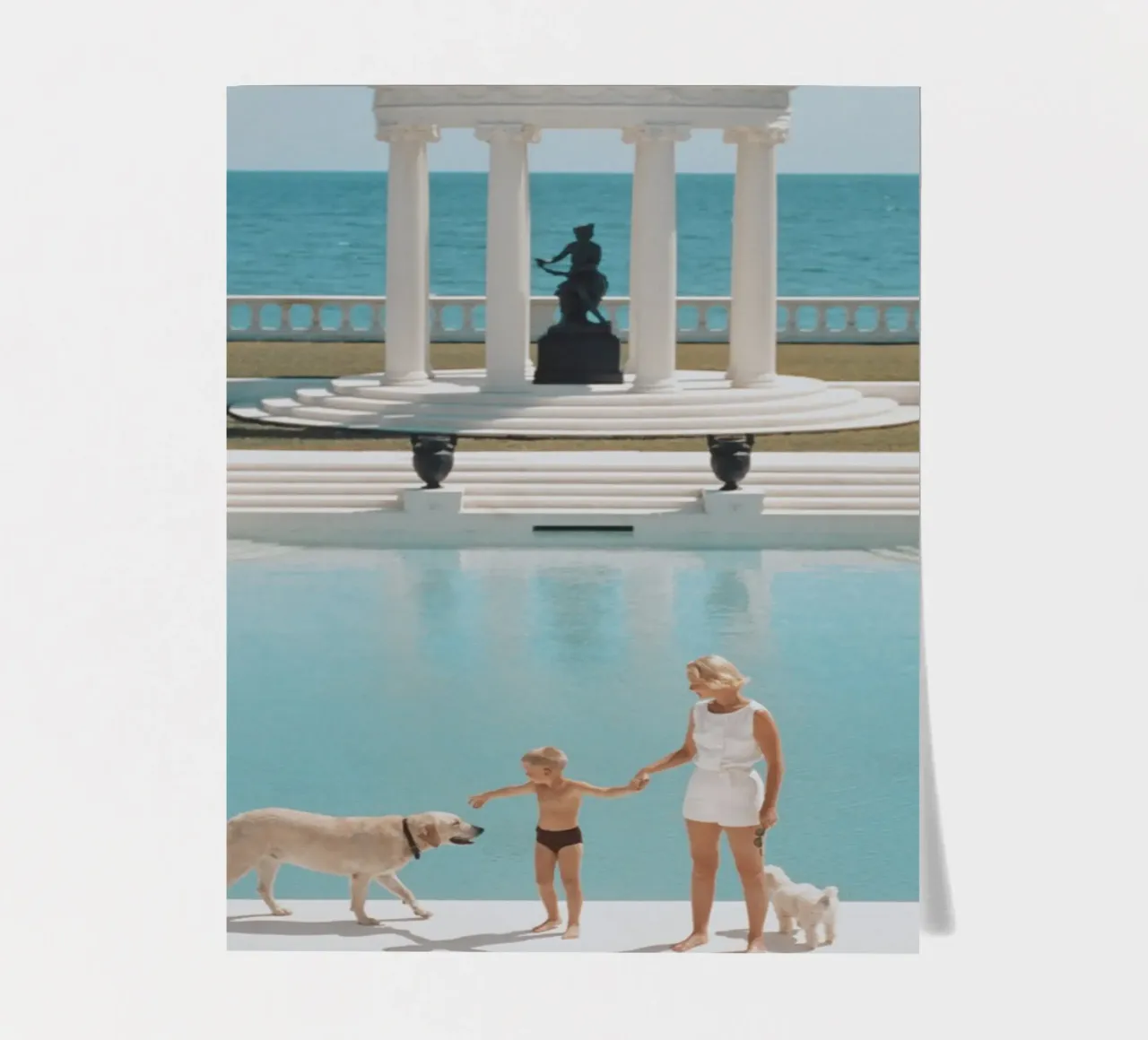 Poolside Retro Print, Slim Aarons Photograph, High Society sticker sheet by TheTravelClub