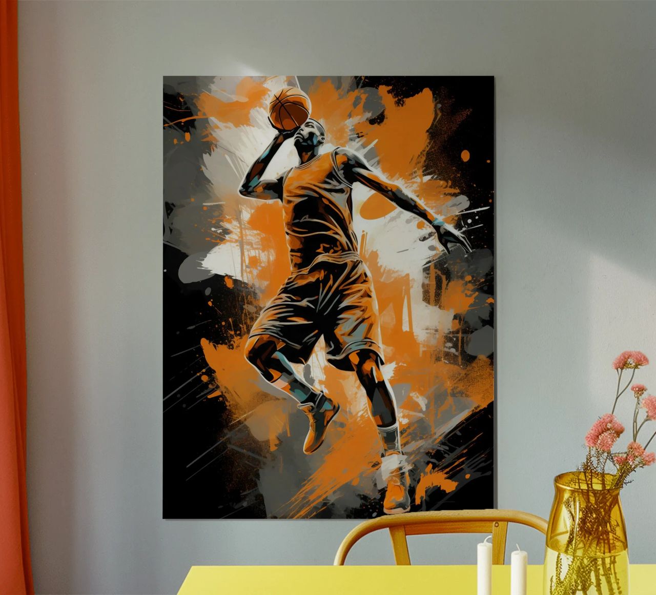 Basketball Orange poster by Mateo