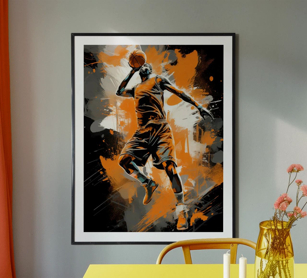 Basketball Orange poster by Mateo