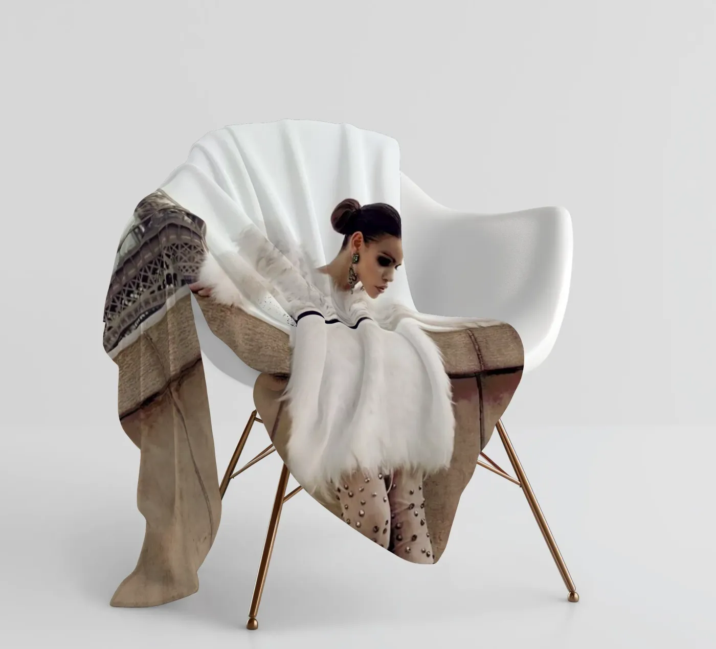 Tour Eiffel Fleecedecke von Marie Bärsch