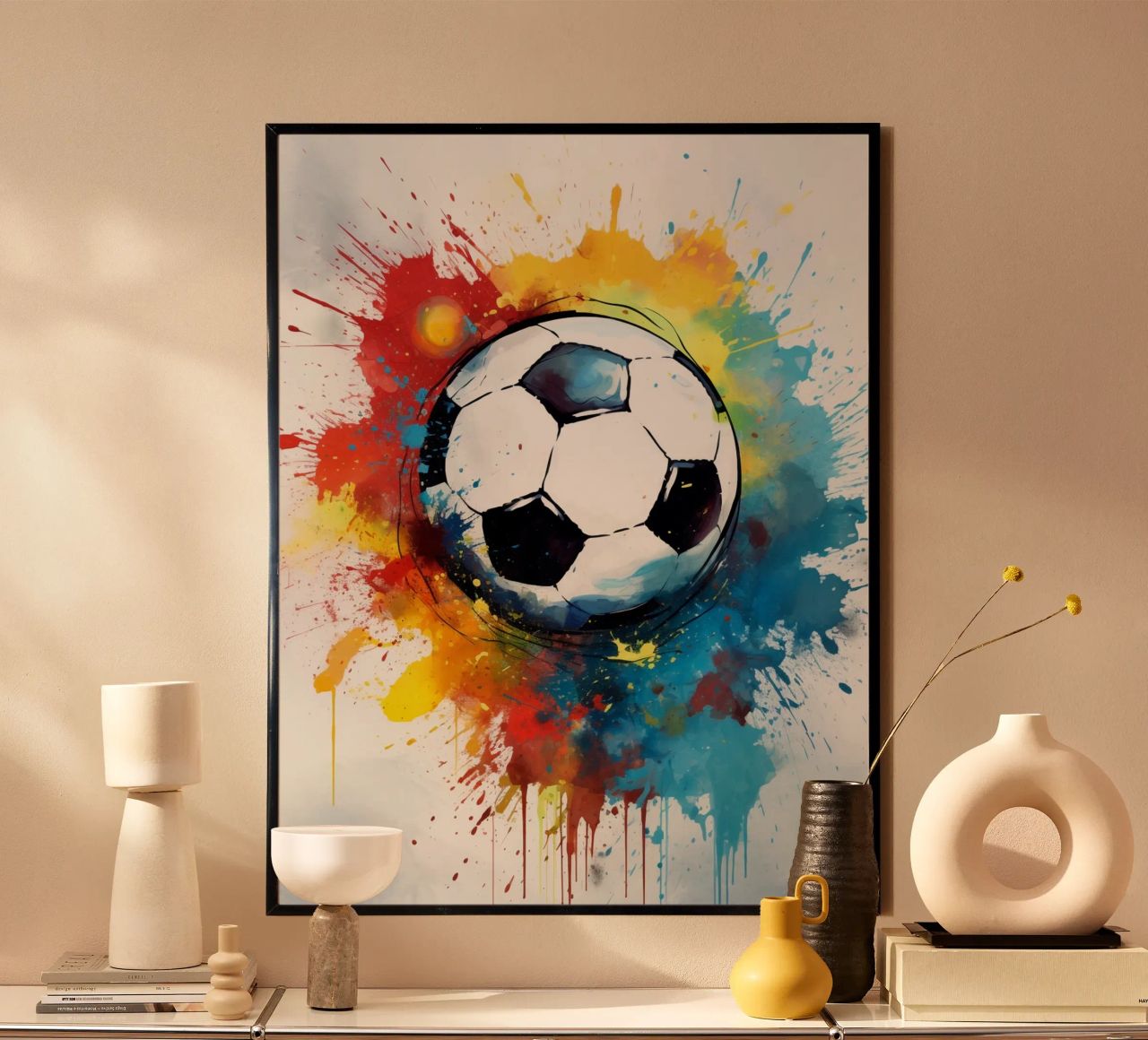 Football Ball Watercolor poster de Mateo
