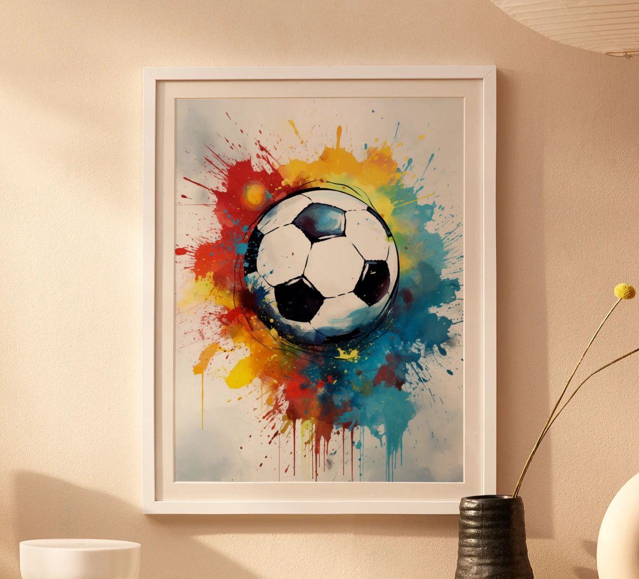 Football Ball Watercolor poster de Mateo