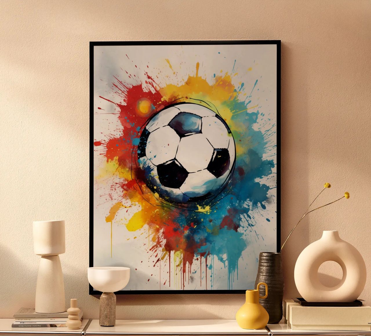Football Ball Watercolor poster de Mateo