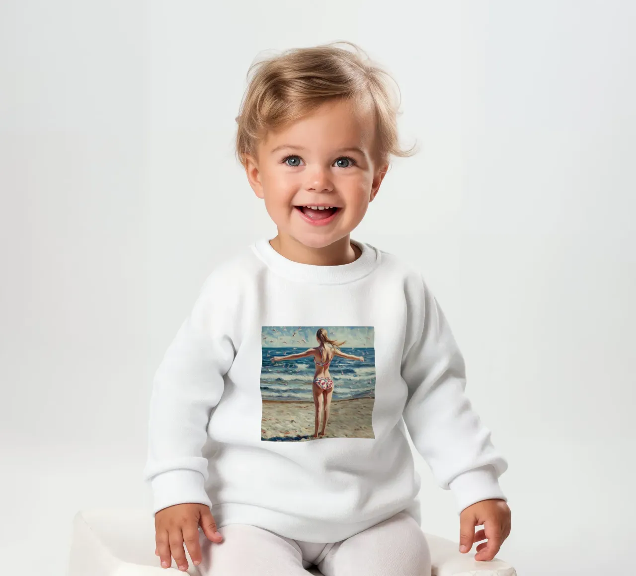 Mare, spiaggia, bikini felpa neonato da Motivate-Today