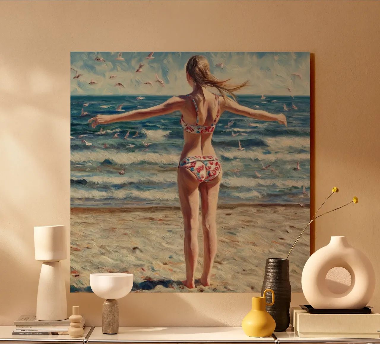 Mare, spiaggia, bikini alluminio dibond da Motivate-Today