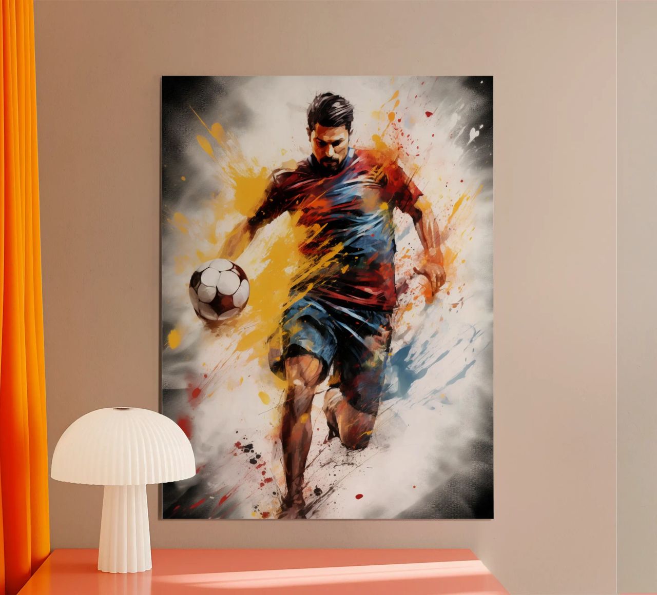 Football Watercolor 3 poster van Mateo