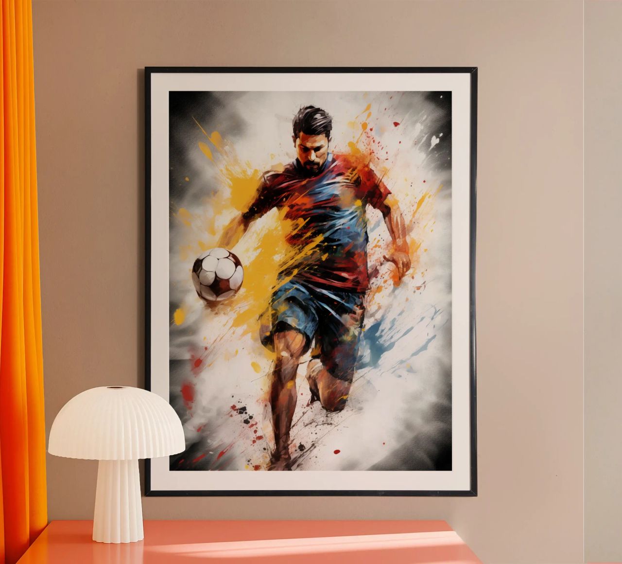 Football Watercolor 3 poster van Mateo