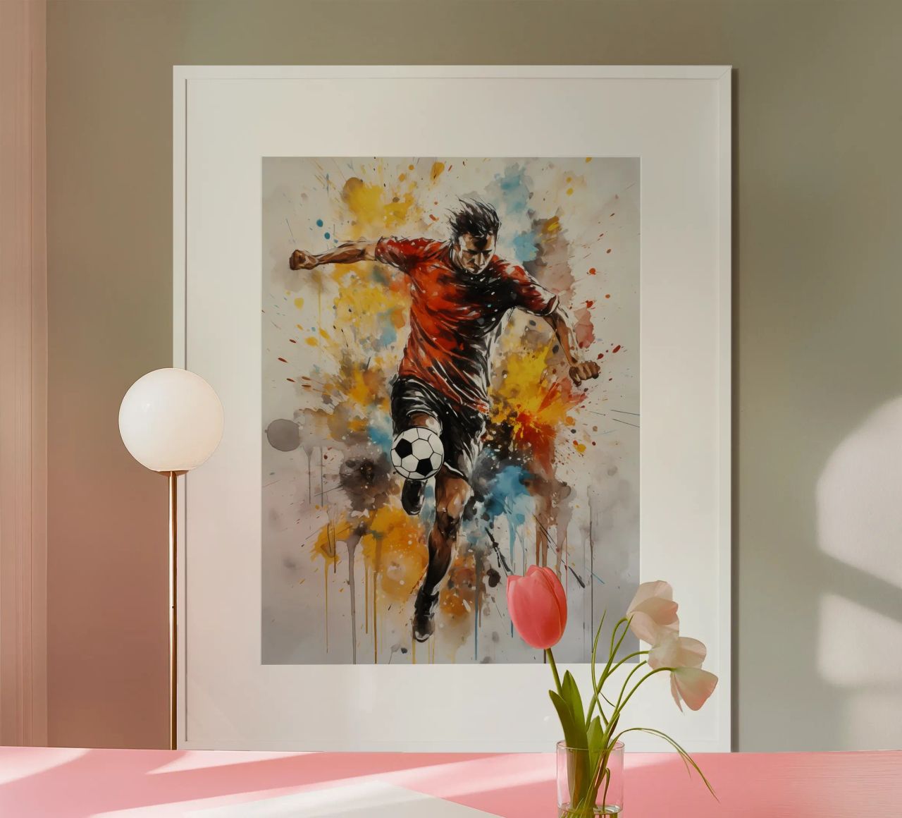Football Watercolor 4 poster by Mateo