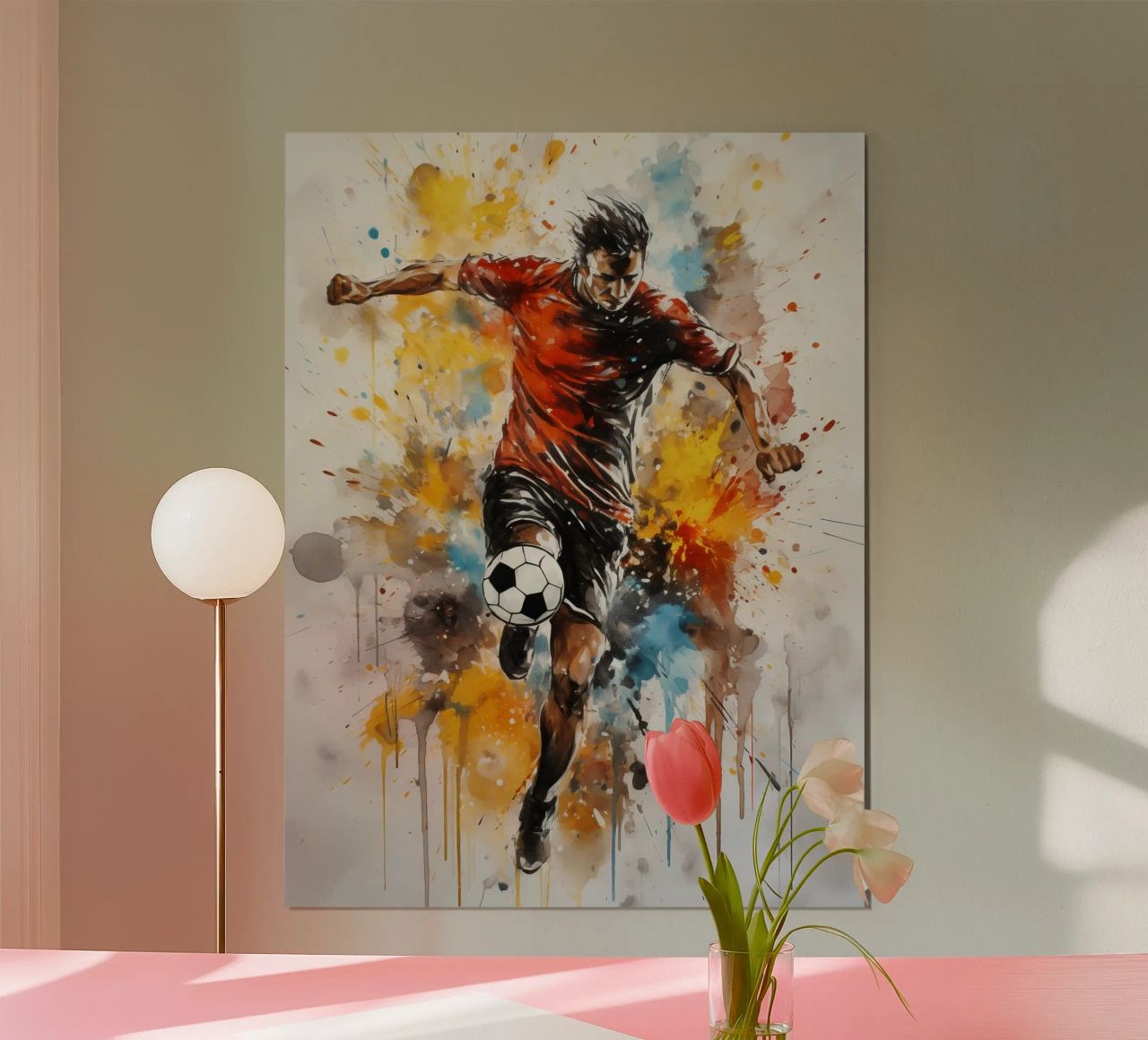 Football Watercolor 4 poster by Mateo