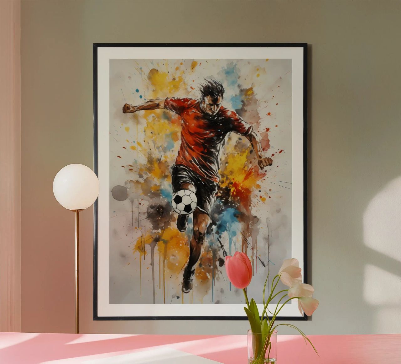 Football Watercolor 4 poster by Mateo