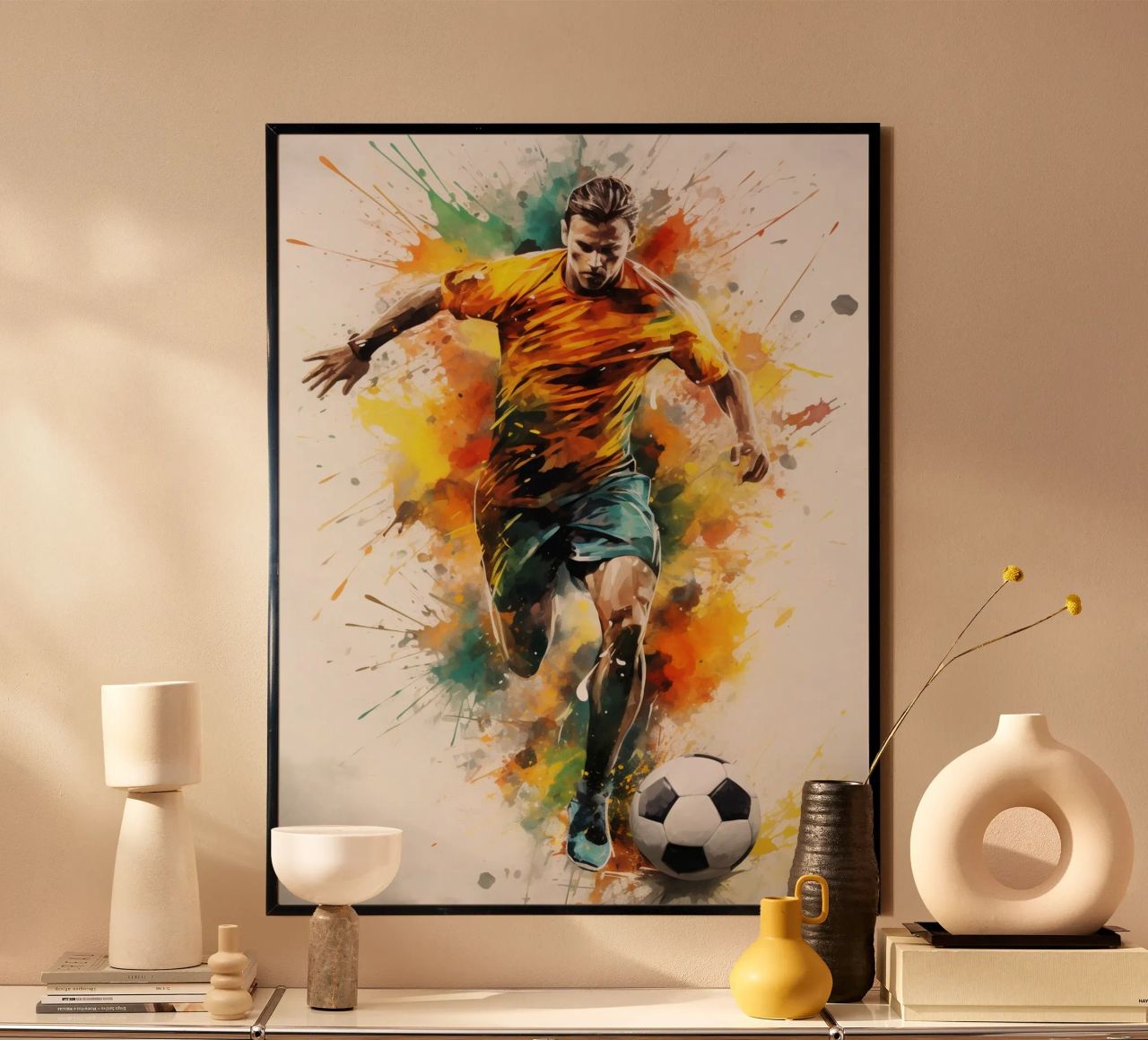 Football Watercolor 5 poster by Mateo
