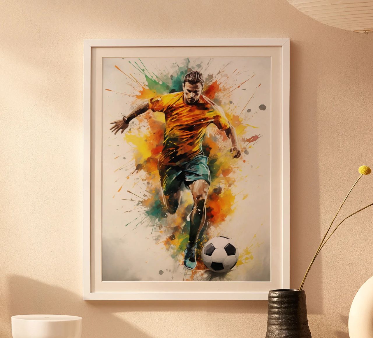 Football Watercolor 5 poster by Mateo