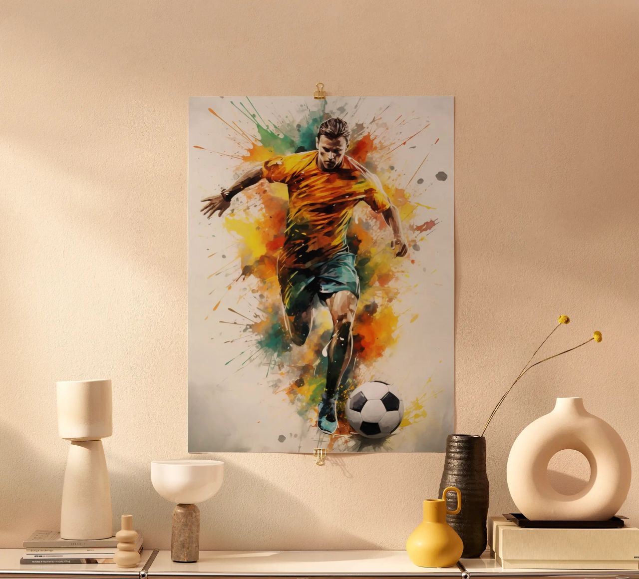 Football Watercolor 5 poster by Mateo