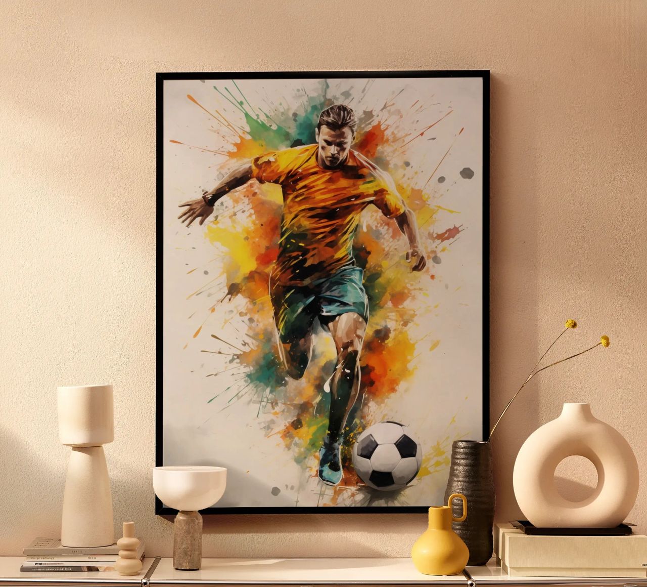 Football Watercolor 5 poster by Mateo