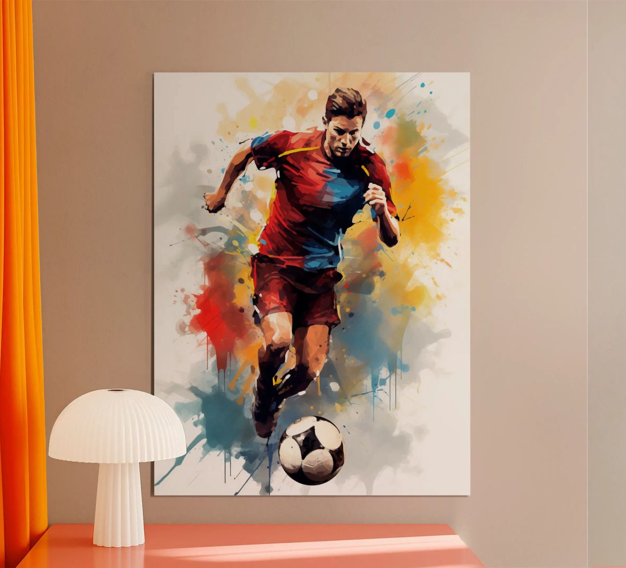 Football Watercolor 7 poster van Mateo