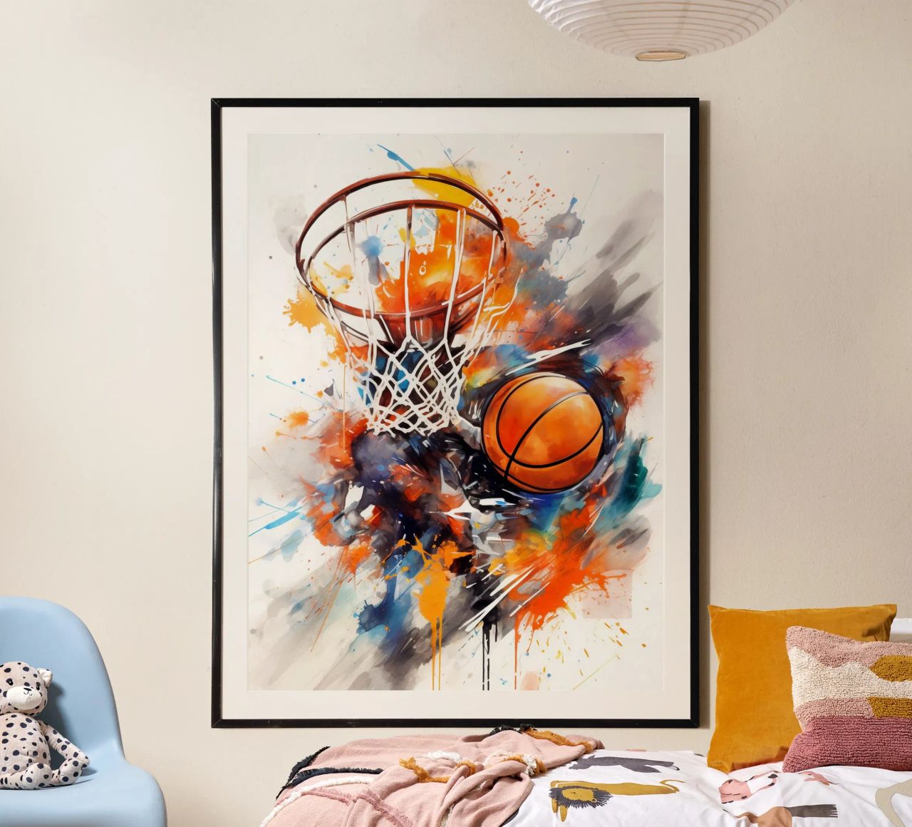 Basketball Watercolor 2 poster de Mateo
