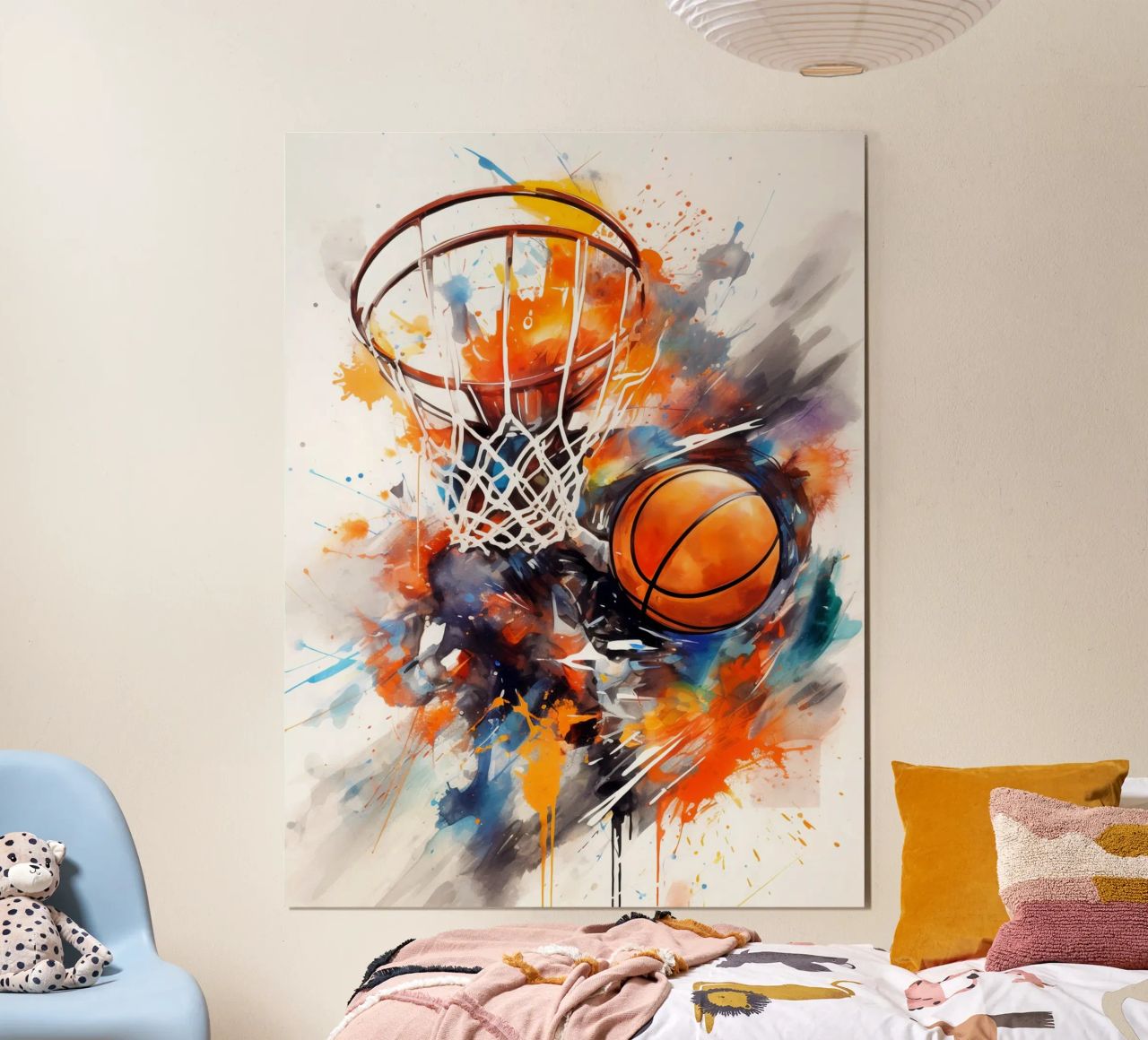 Basketball Watercolor 2 poster de Mateo
