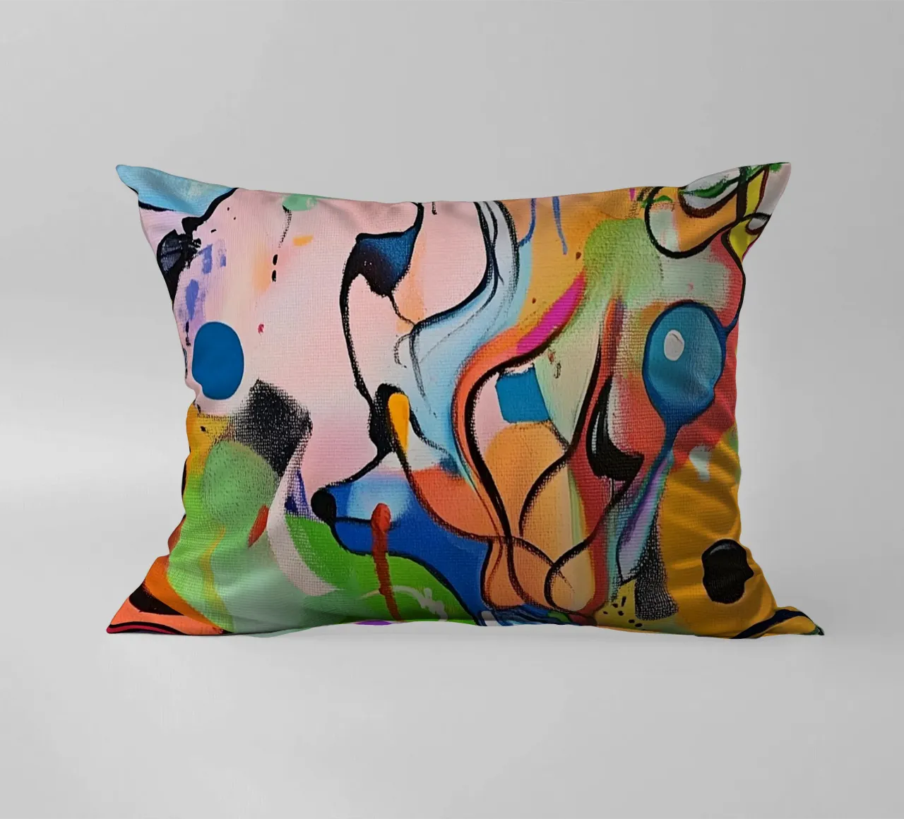 Macchie di colore vivace Pittura cuscino da Carinaprint