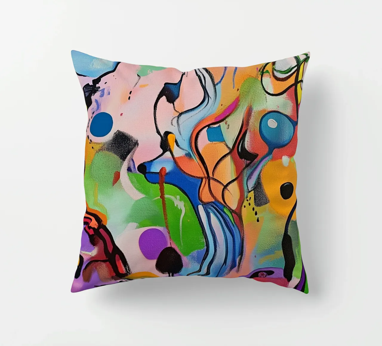 Macchie di colore vivace Pittura cuscino da Carinaprint