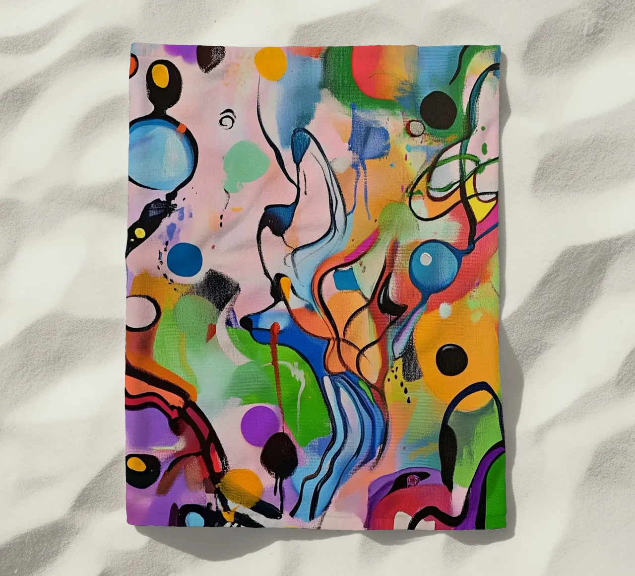Macchie di colore vivace Pittura telo mare da Carinaprint