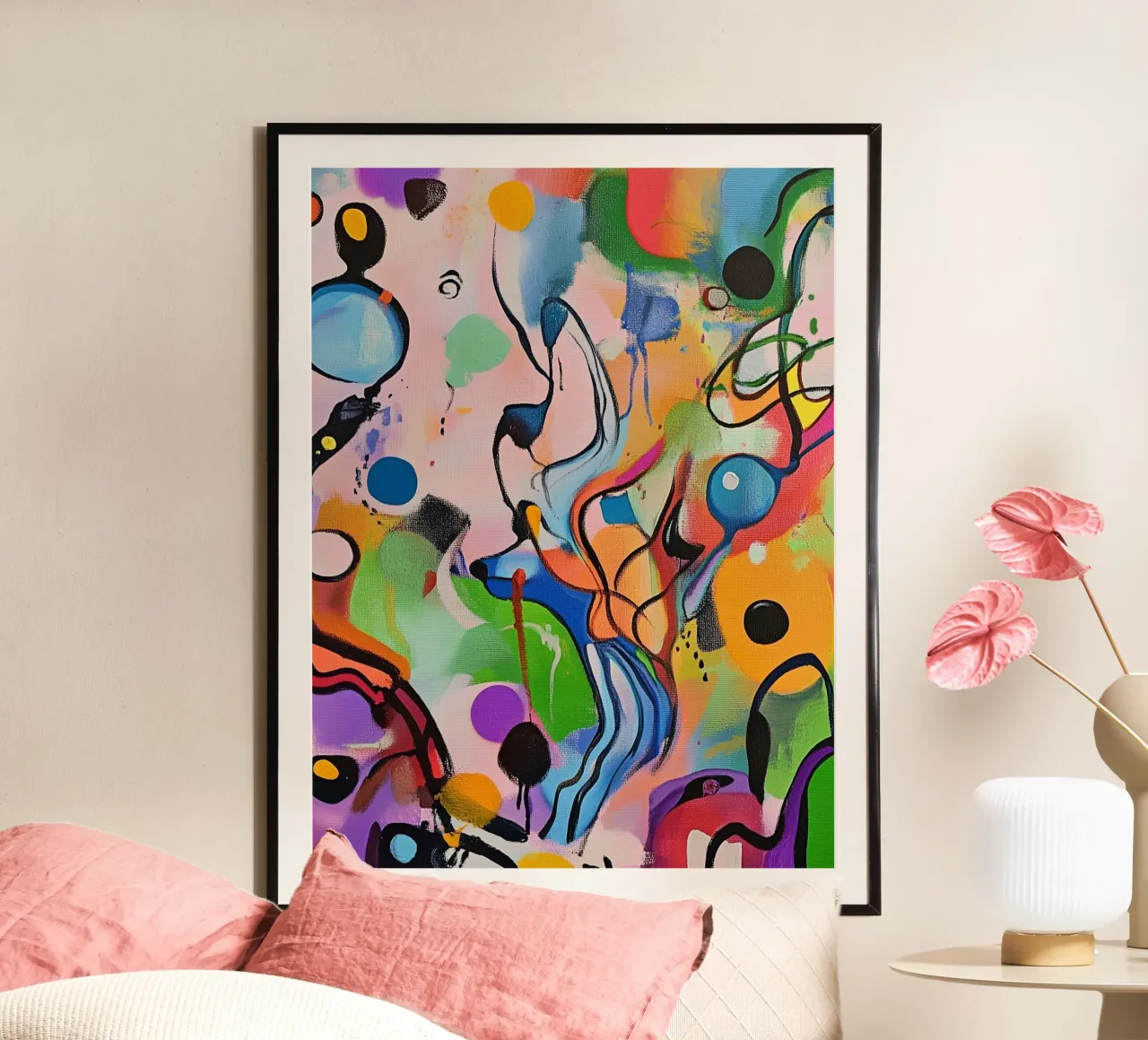 Macchie di colore vivace Pittura poster da Carinaprint