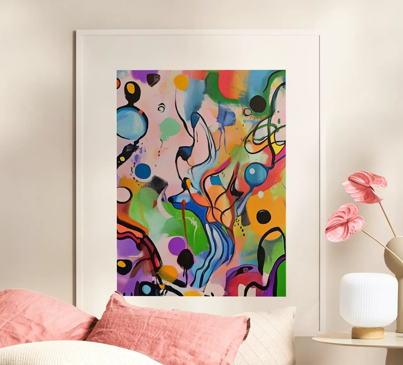 Macchie di colore vivace Pittura poster da Carinaprint