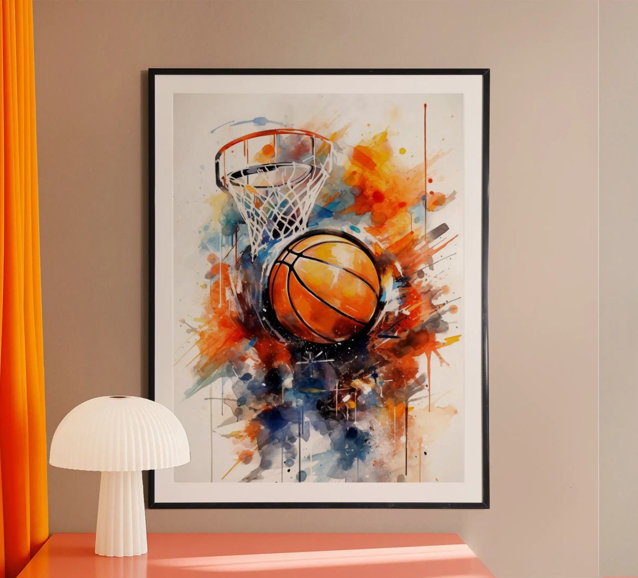 Basketball Watercolor poster de Mateo