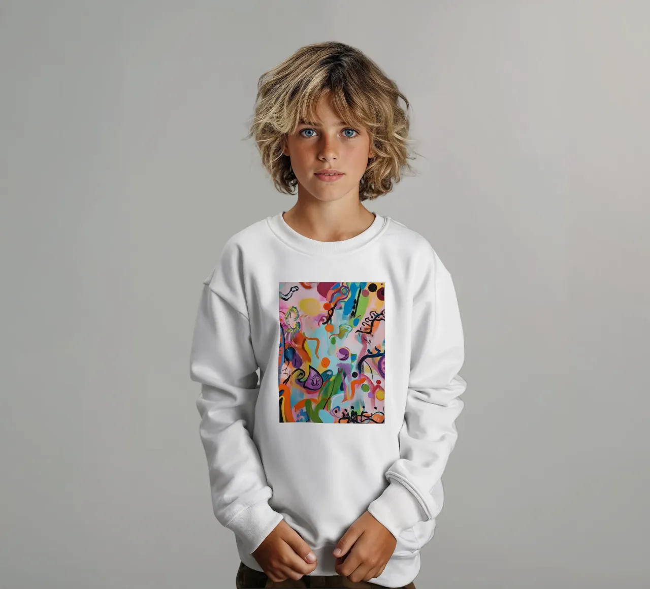 Kreative Popart Farbenspiele Kinder Sweatshirt von Carinaprint