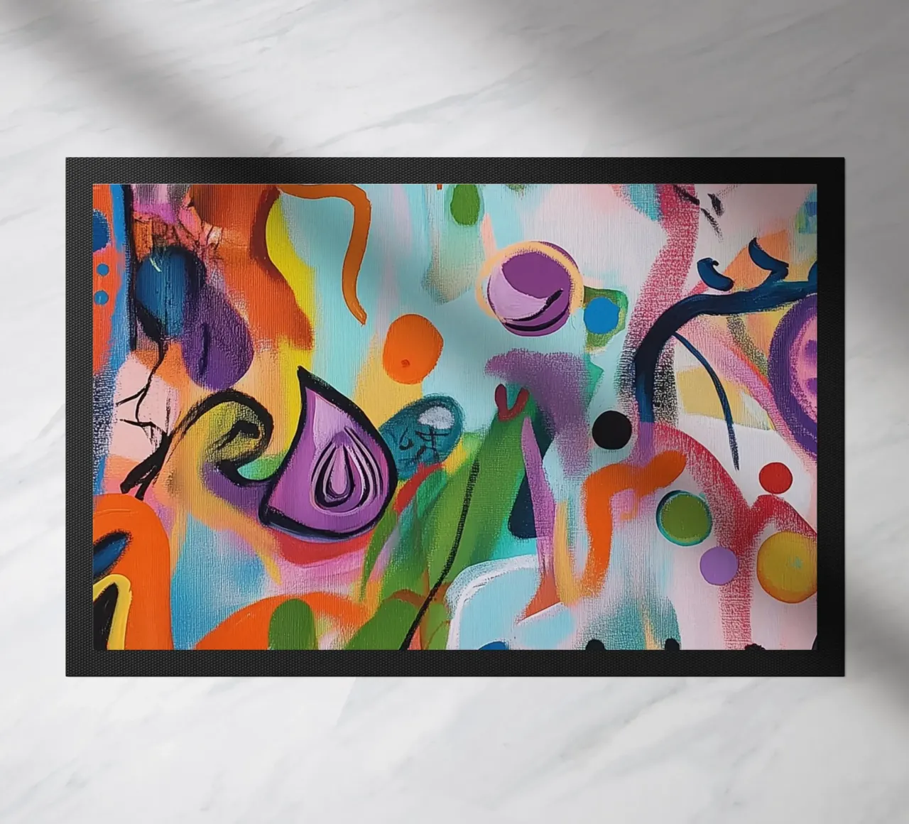 Gioco creativo di colori pop art zerbino da Carinaprint
