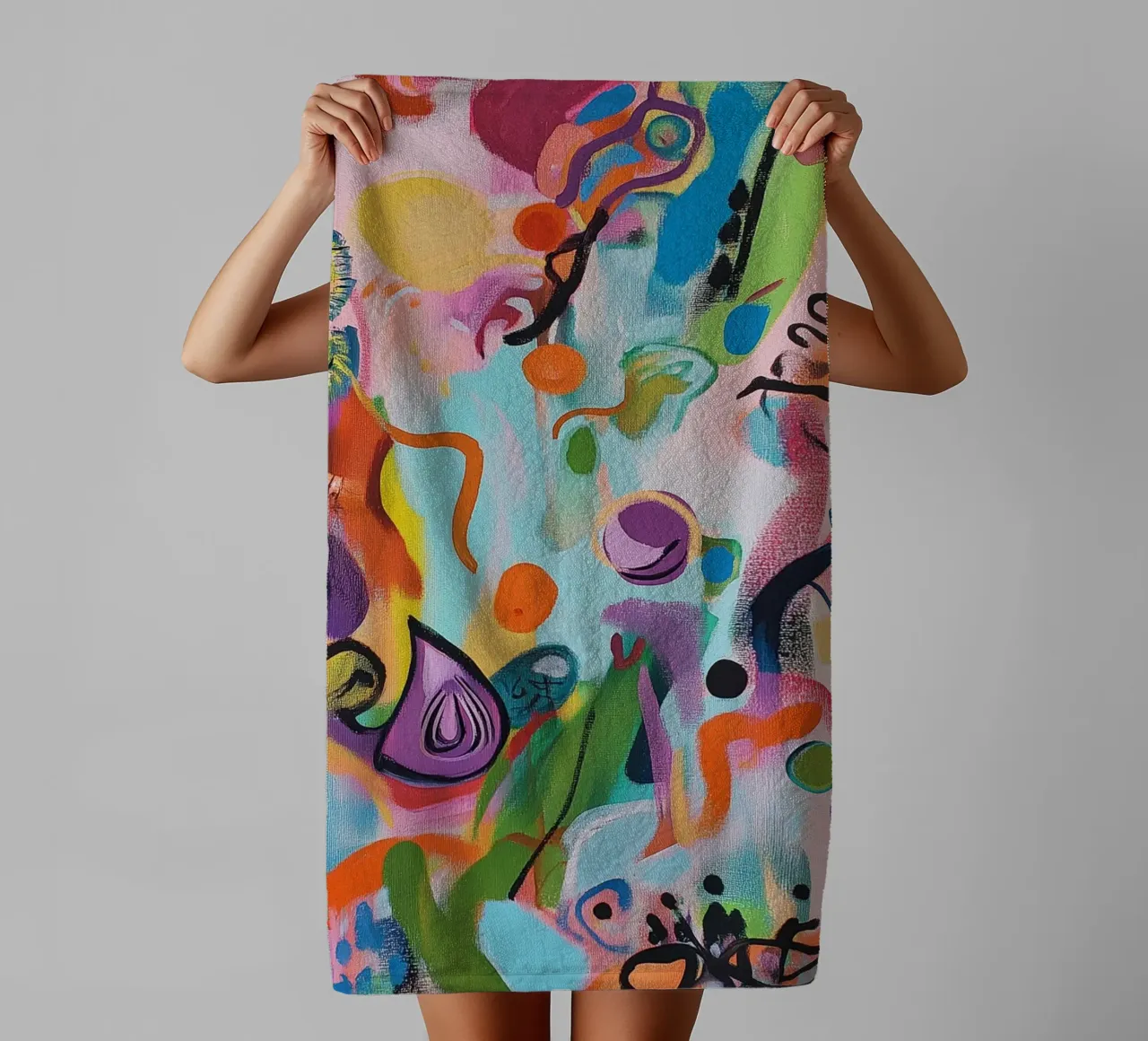 Creativo juego de colores pop art toalla de baño de Carinaprint