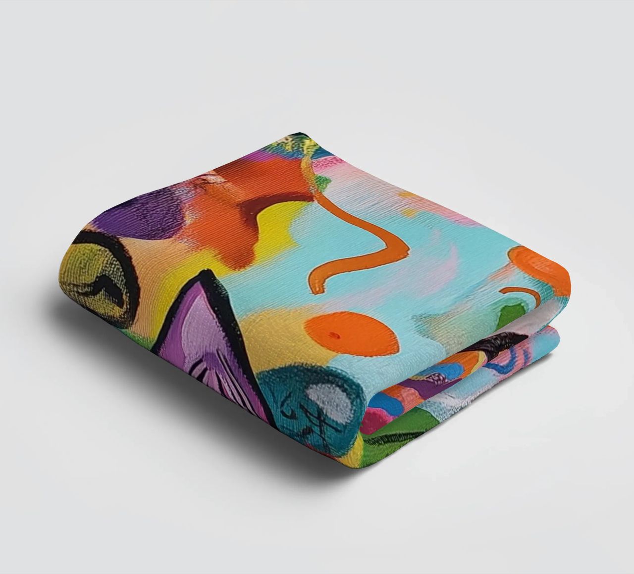 Creative pop art play of colours towel by Carinaprint