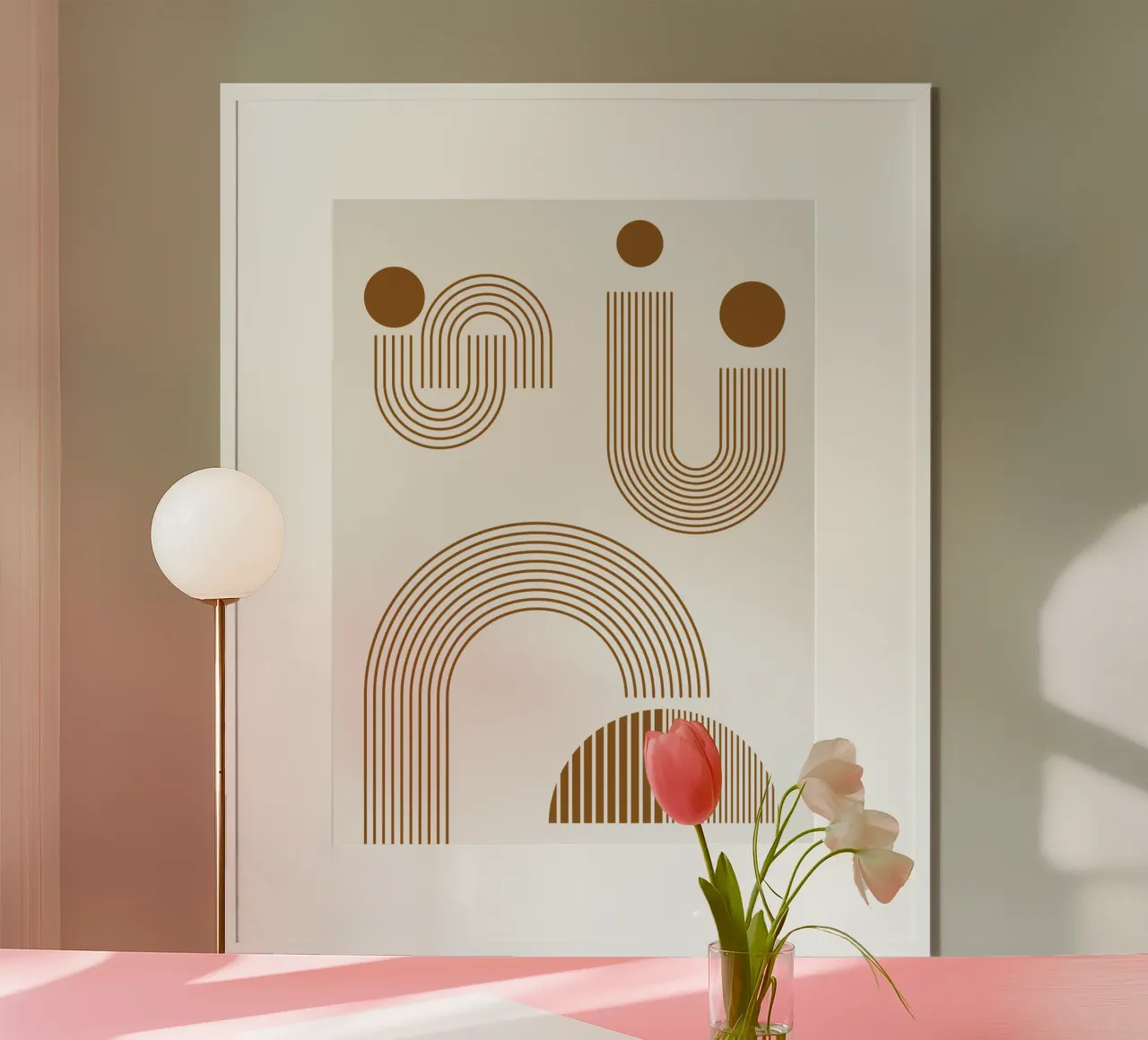 Minimalistisch Modern Eenvoudig Esthetisch poster met aluminium frame van YSV MINIMALIST
