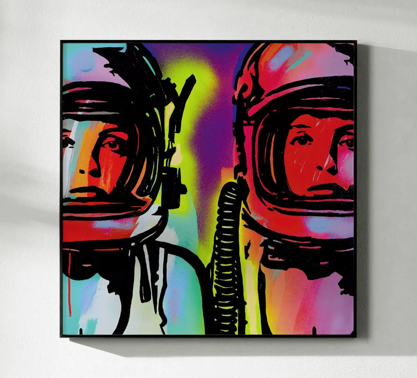 Astronauts acrylic glass by JRuggs