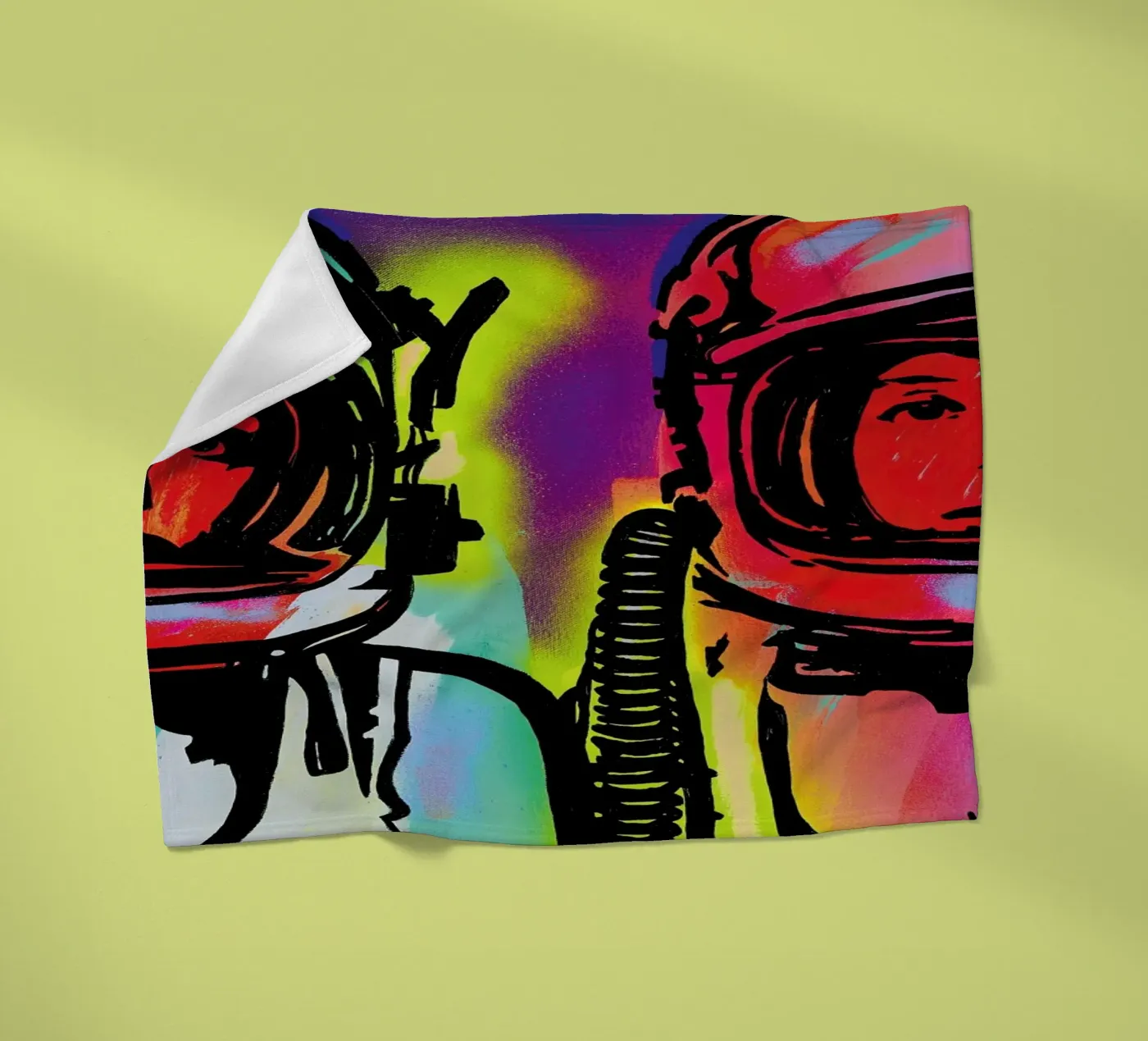 Astronauts fleece blanket by JRuggs