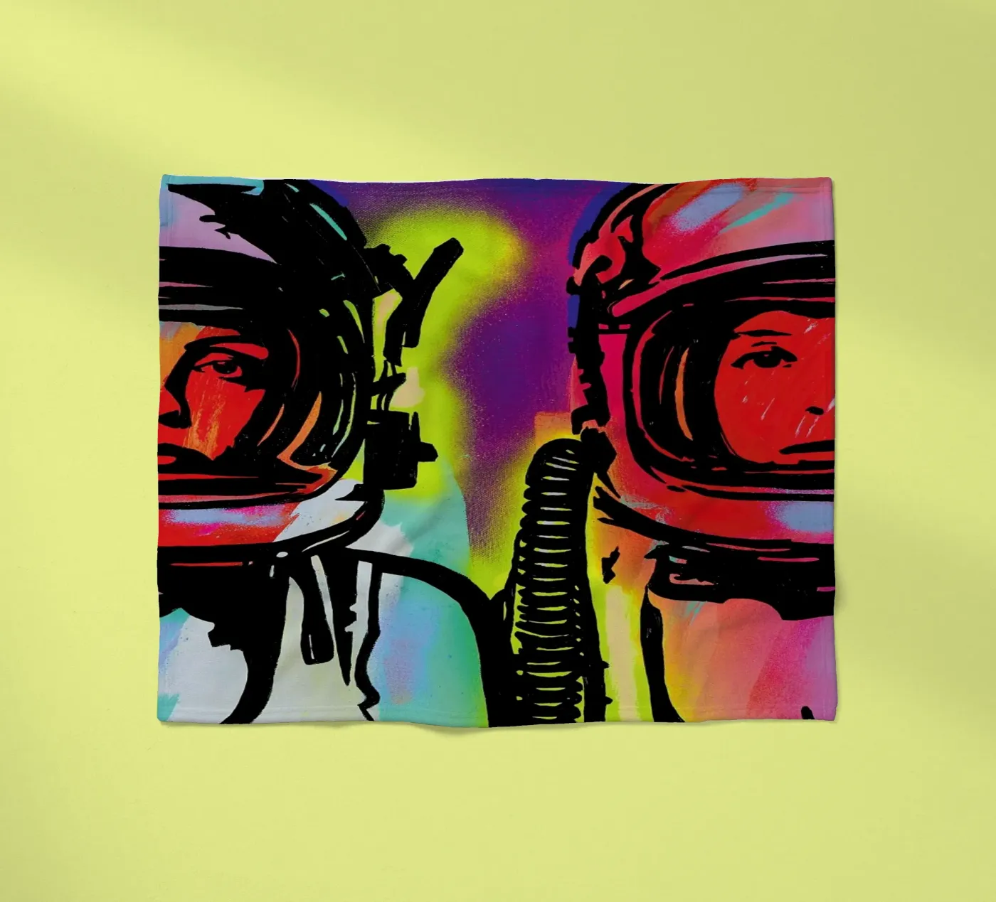 Astronauts fleece blanket by JRuggs