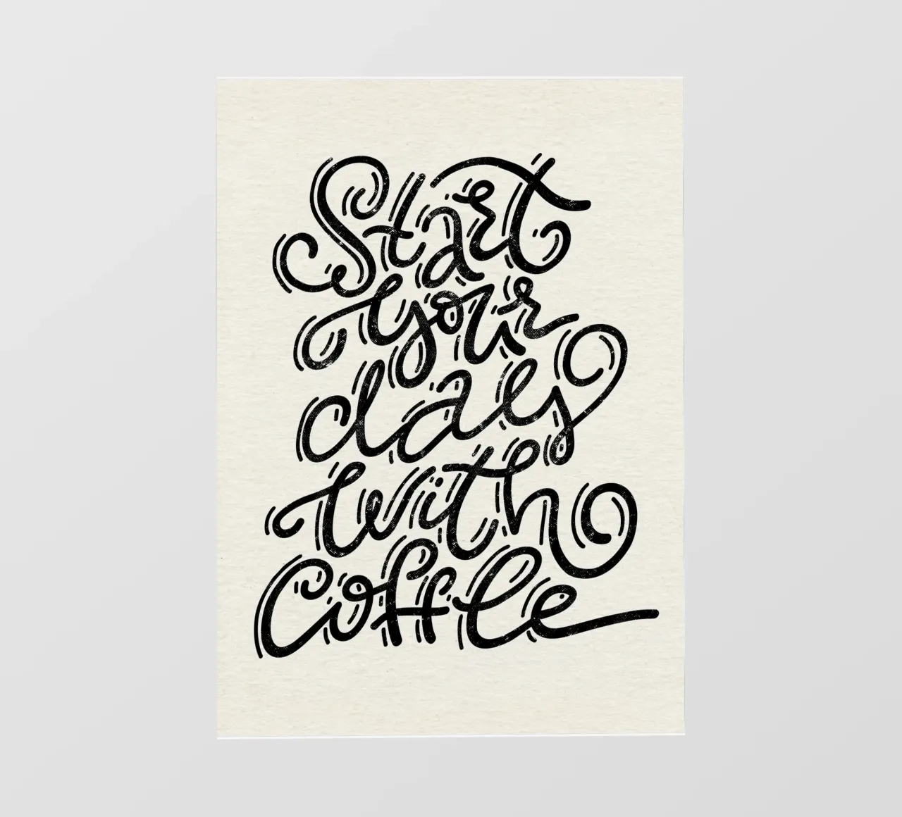 Start Your Day with Coffee telo in pvc da QuooodZ by MooodzArt