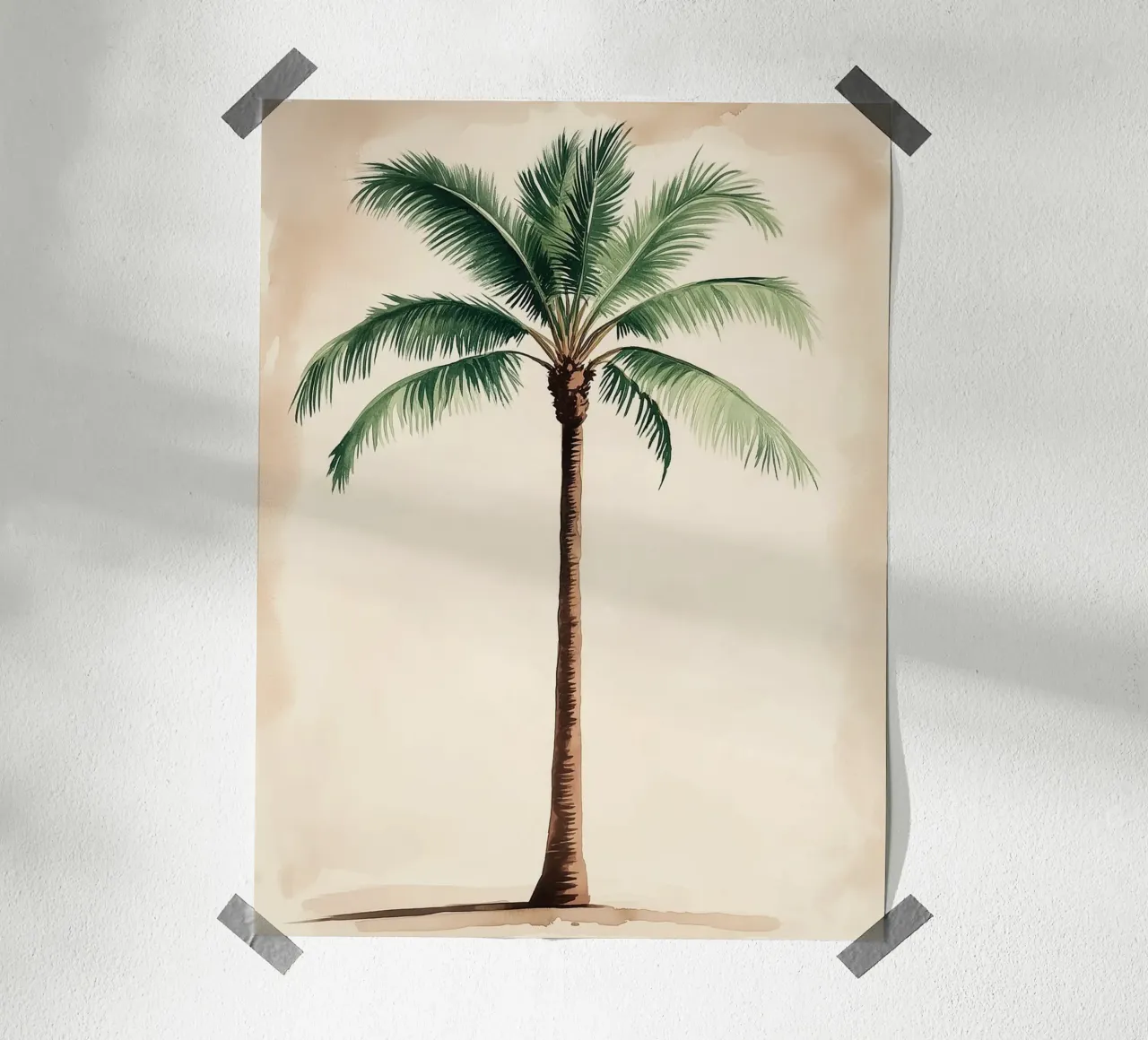 Illustrazione minimalista di una palma poster da Flora & Horizon