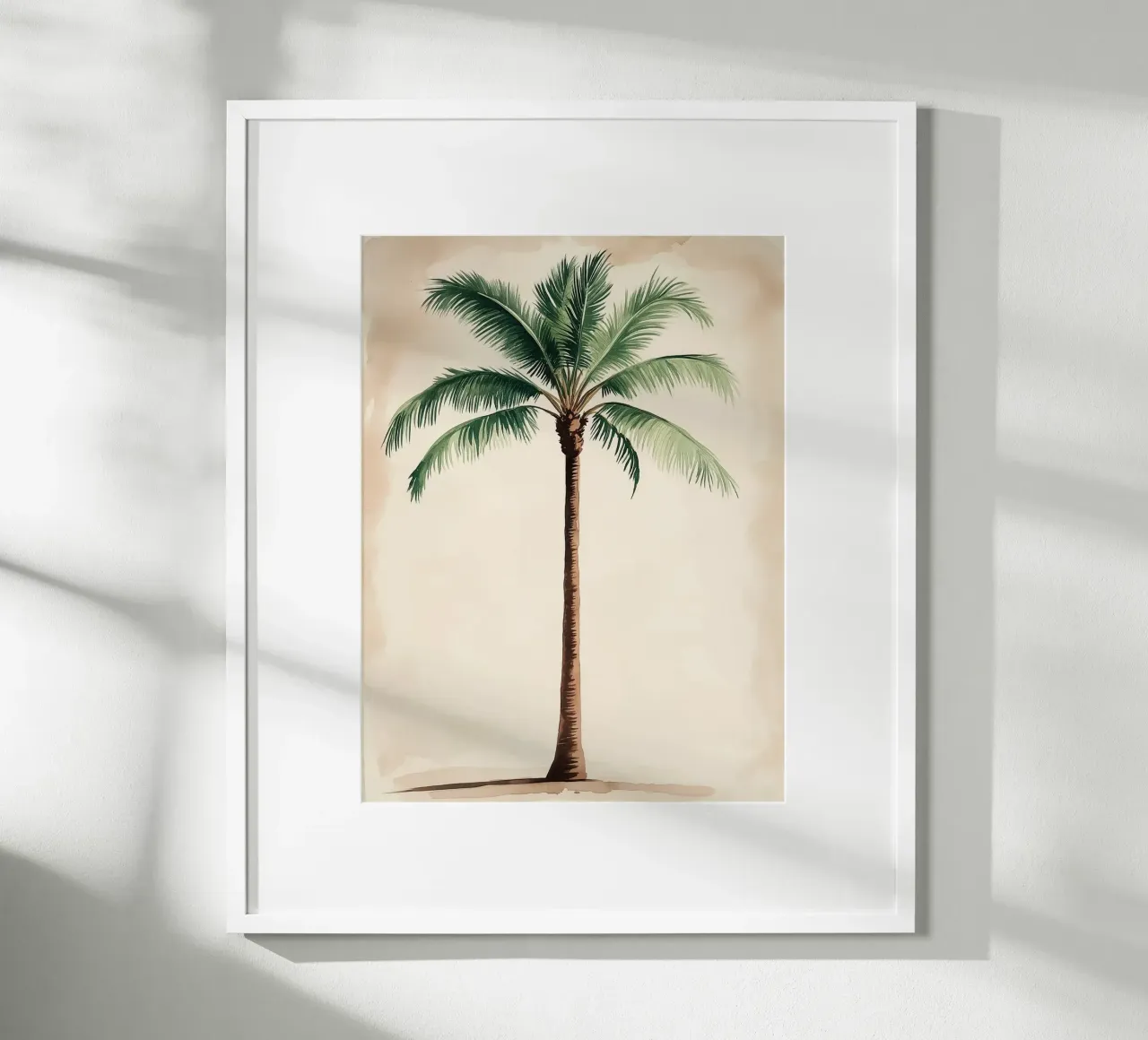 Illustrazione minimalista di una palma poster da Flora & Horizon