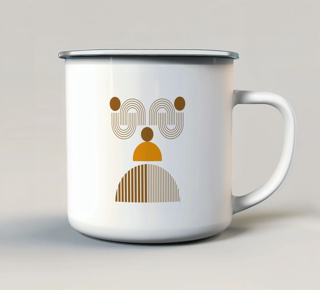 Modern Minimalist Simple Elegant enamel mug by YSV MINIMALIST