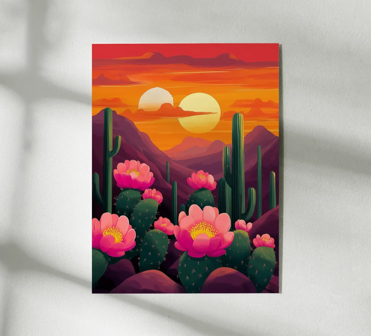 Cactus in fiore plexiglass da Flora & Horizon