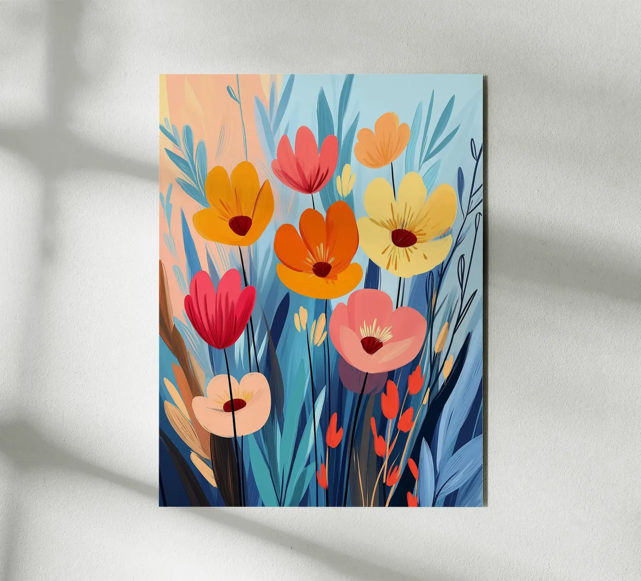 Bouquet floreale colorato alluminio dibond da Flora & Horizon