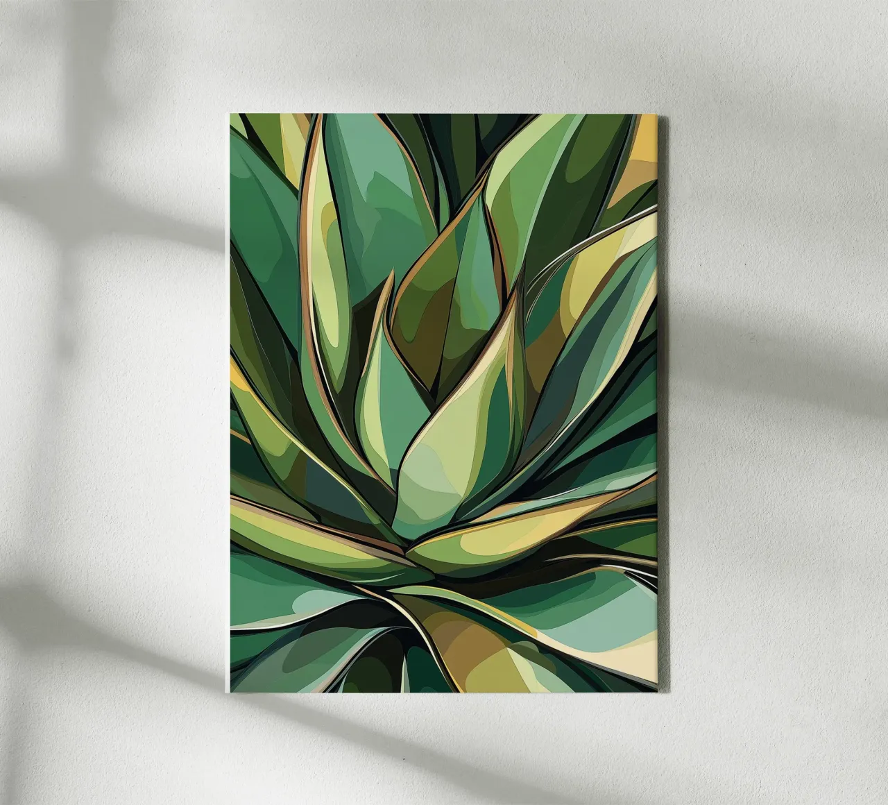 Pianta di agave tela con Cornice a cassetta da Flora & Horizon