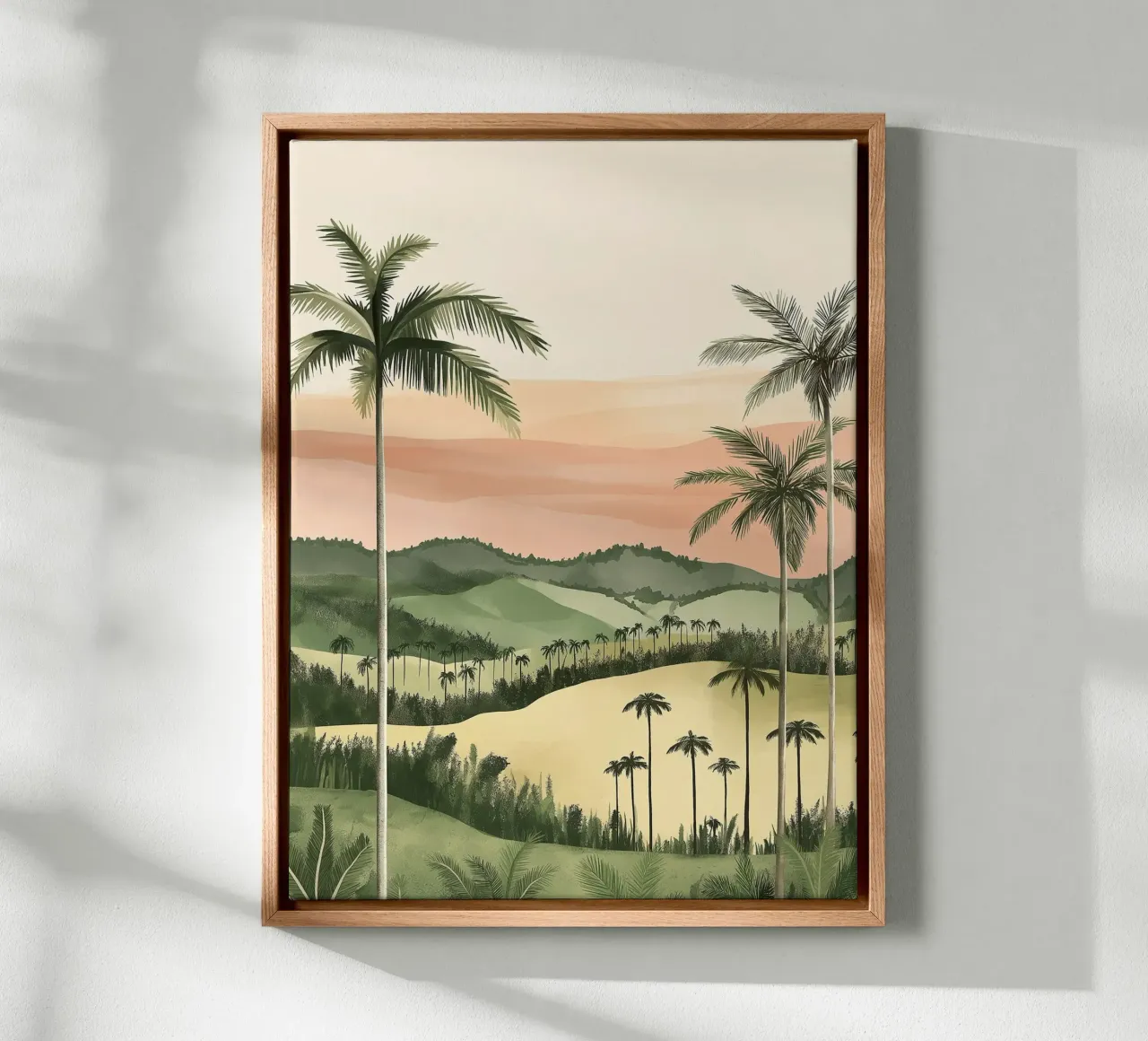 Paesaggio tropicale tela con Cornice a cassetta da Flora & Horizon