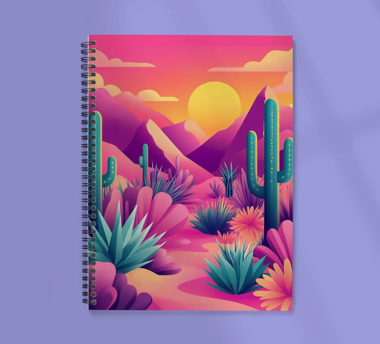 Paisaje desértico cuaderno de espiral de Flora & Horizon