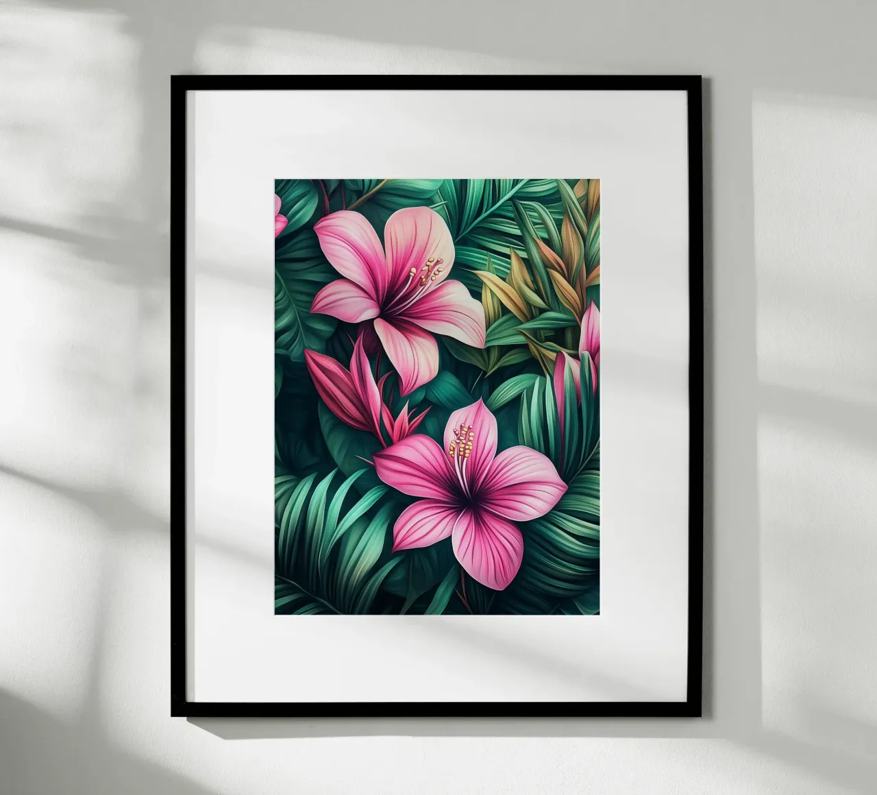 Fiori tropicali esotici poster con telaio in plastica da Flora & Horizon