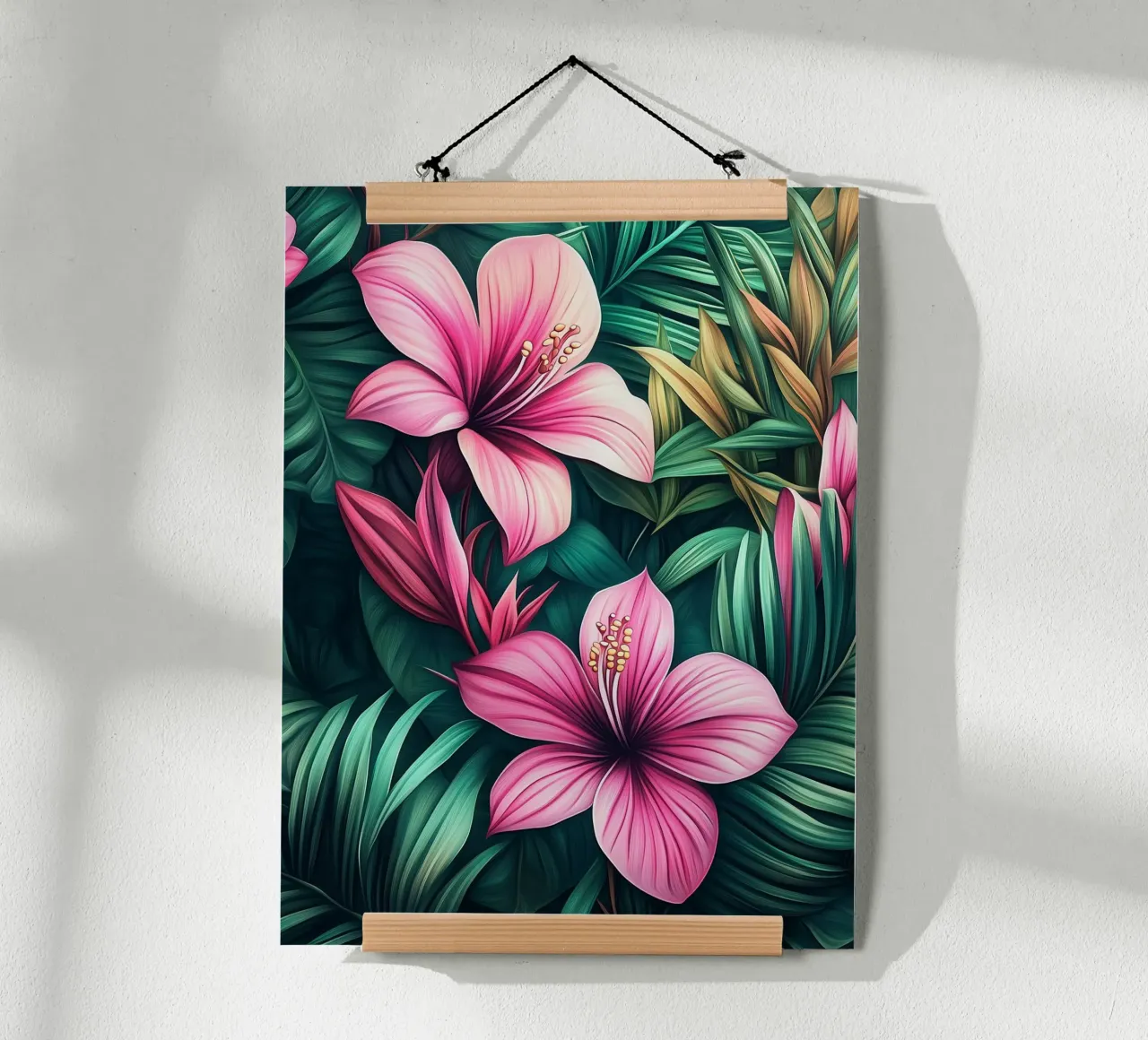 Fiori tropicali esotici poster con telaio in plastica da Flora & Horizon