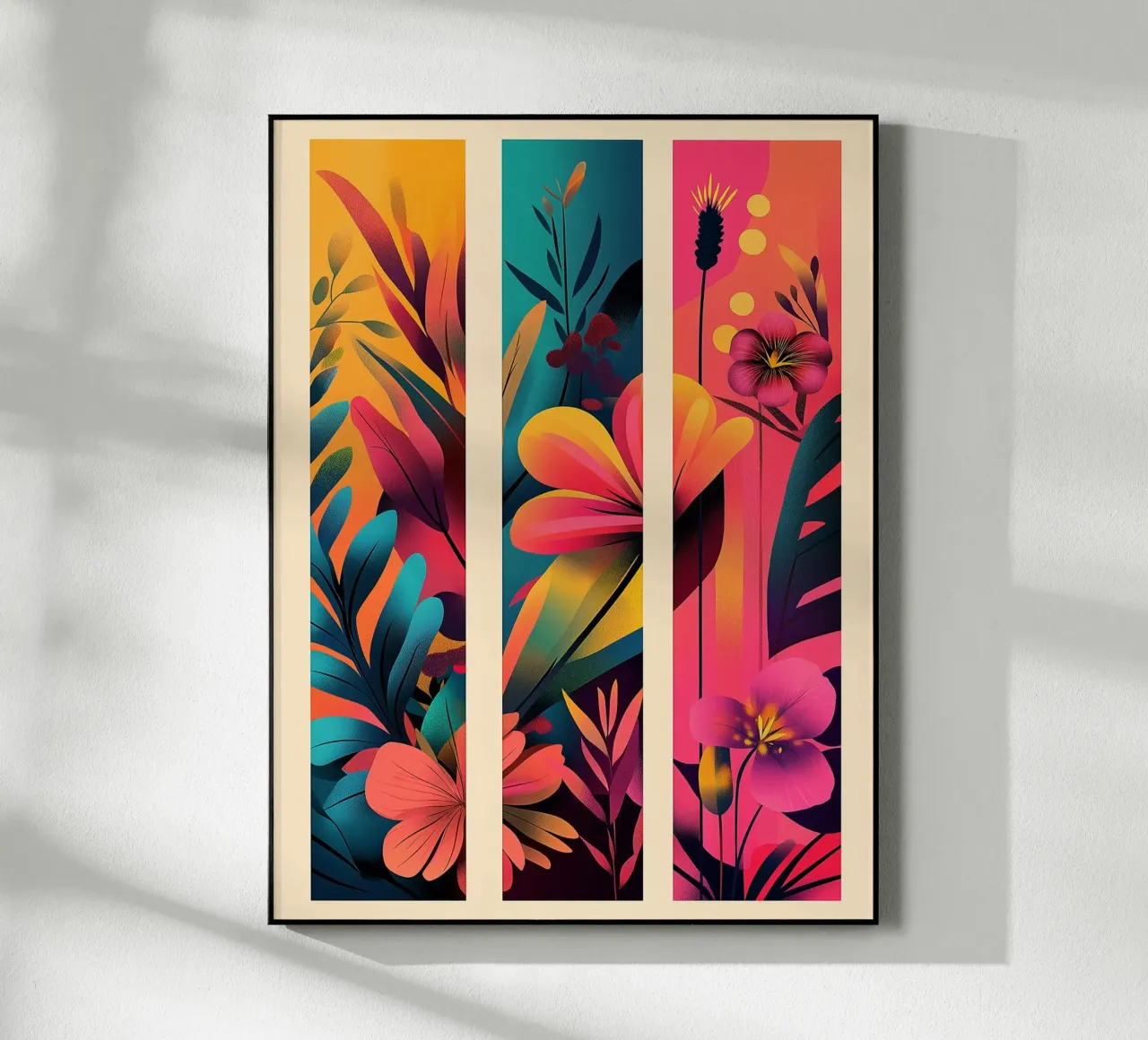 Trittico floreale plexiglass da Flora & Horizon