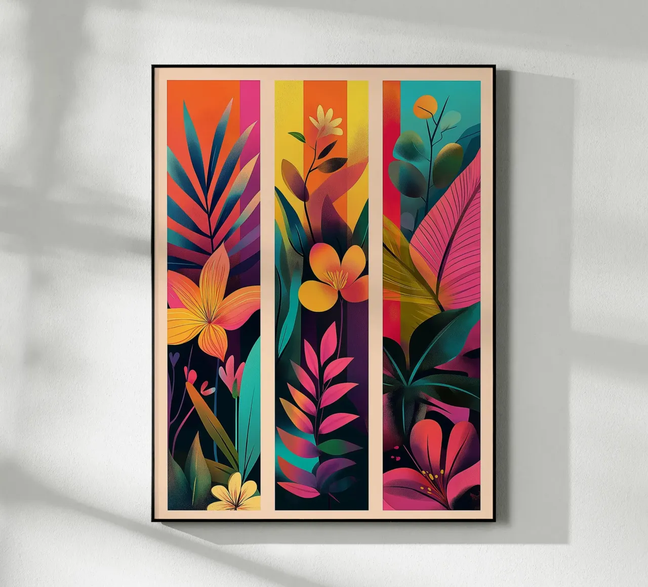 Botanisch drieluik acryl van Flora & Horizon